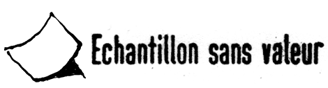 Echantillon Sans valeur